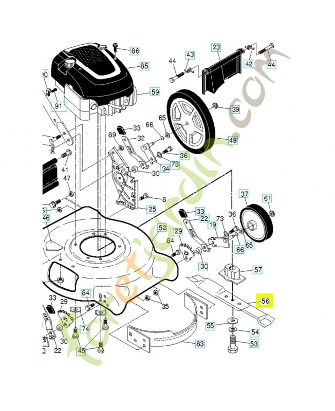 lame 580258102. Pièce de rechange Husqvarna