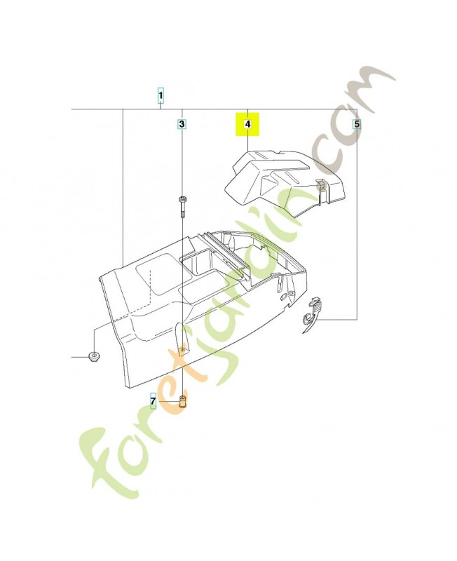 Couvercle 503628001. Pièce de rechange Husqvarna