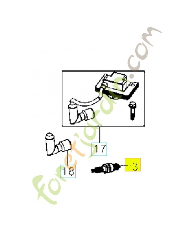 Bougie d'allumage 581668301. Pièce de rechange Husqvarna