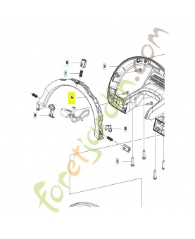 poignée avant 579563602. Pièce de rechange Husqvarna