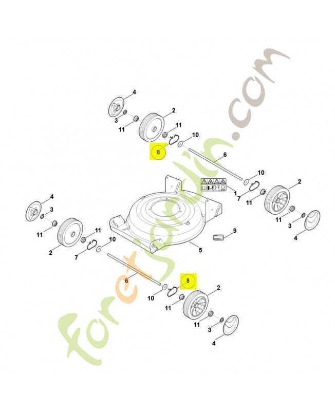 Ressort 6357-708-0815. Pièce de rechange Sithl / Vicking
