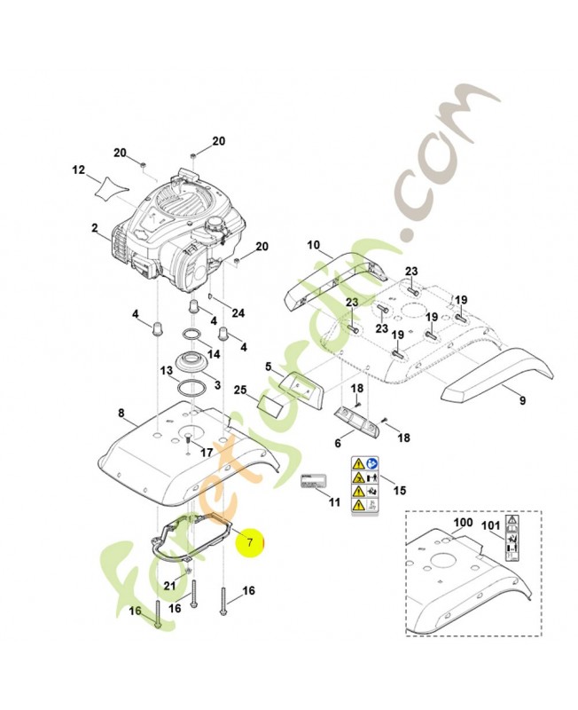 Joint 6241-719-0206. Pièce détachée Stihl / Vicking