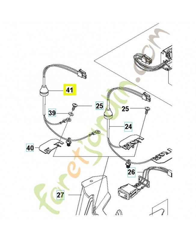 Cablage complet 534177601. Pièce détachée Husqvarna