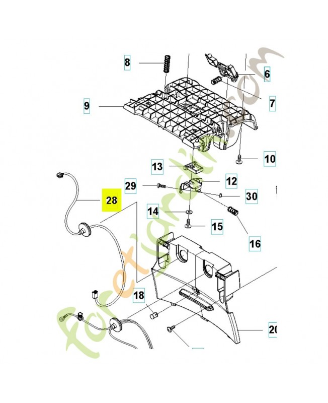 Cablage complet 579708301. Pièce de rechange Husqvarna