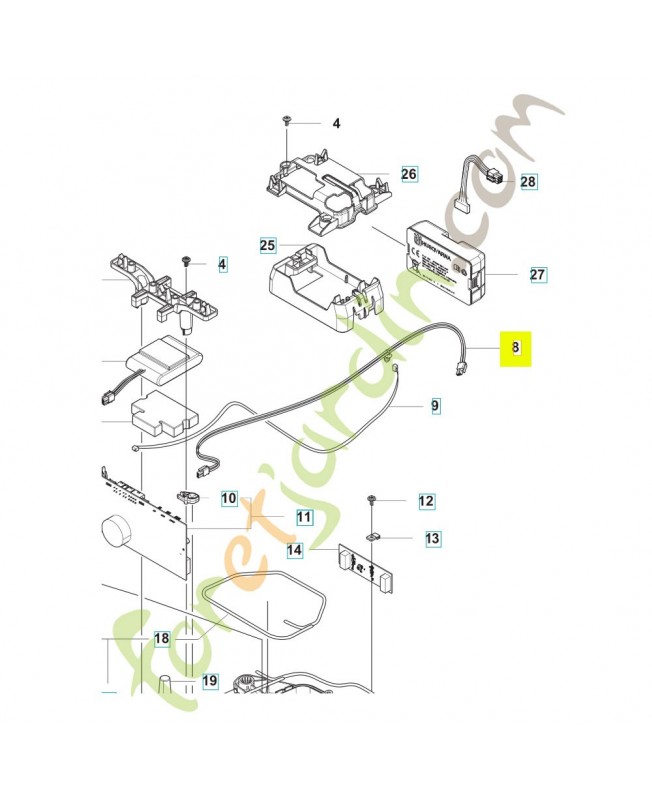 Cablage complet 534156603.Pièce détachée Husqvarna