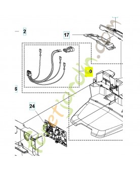 Cablage complet 587651501 . Pièce de rechange Husqvarna