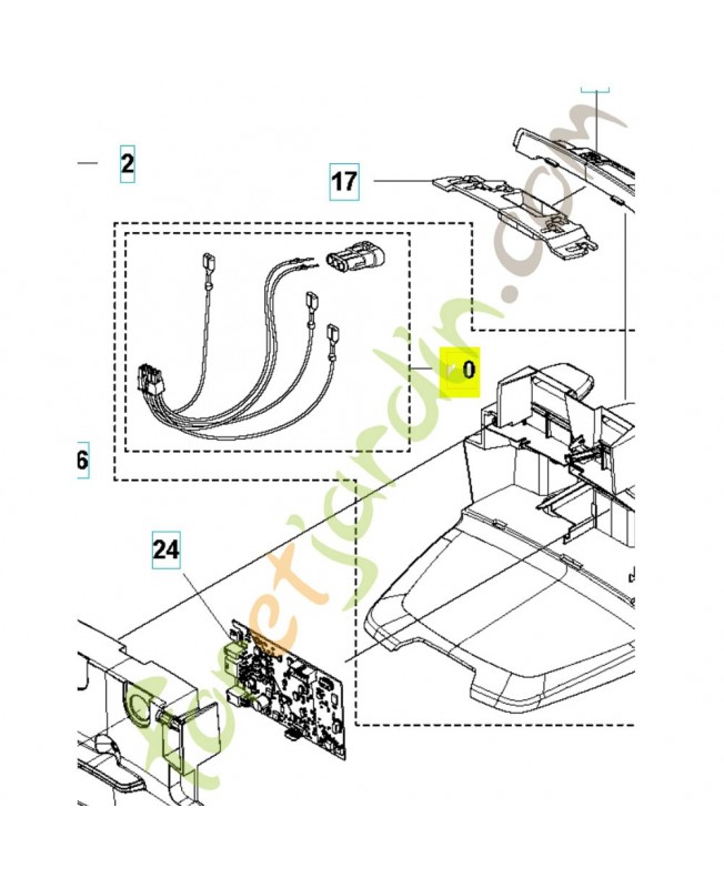 Cablage complet 587651501 . Pièce de rechange Husqvarna
