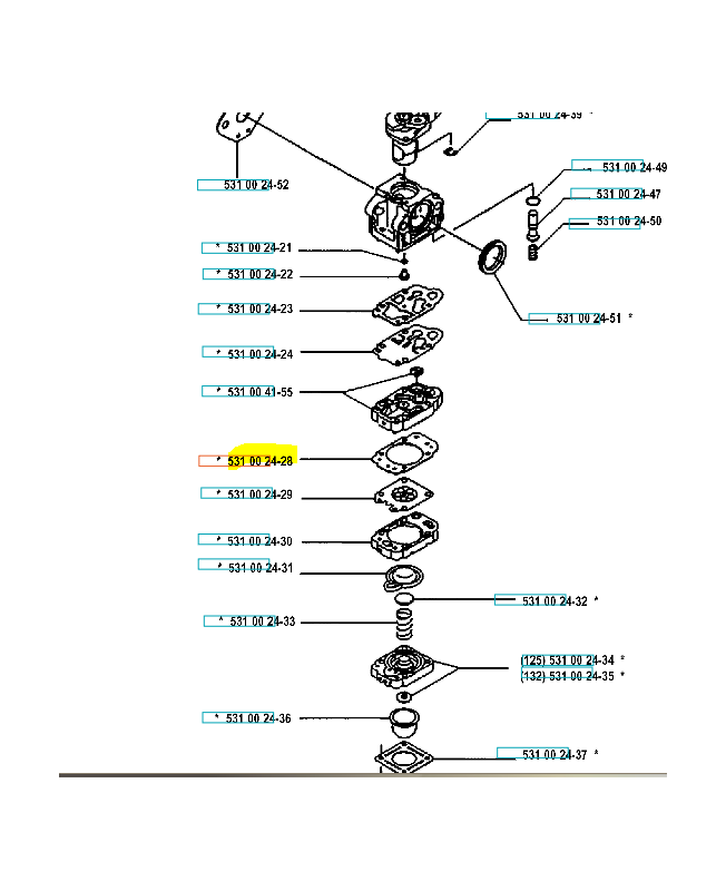 Joint 531002428. Pièce de rechange Husqvarna