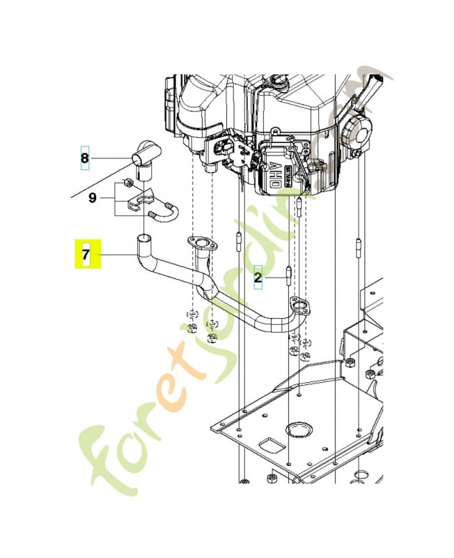 Pièce intermédiaire 580444601. Pièce de rechange Husqvarna