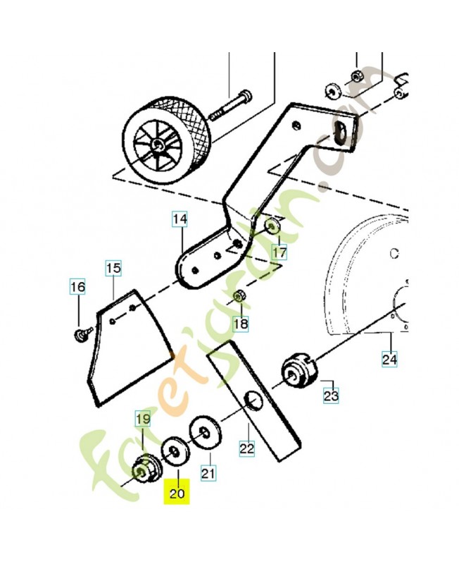Rondelle 530016240. Pièce de rechange Husqvarna Rondelle 530016240. Pièce de rechange Husqvarna