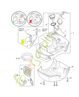 Aération de réservoir Stihl ref. 0000-350-5812