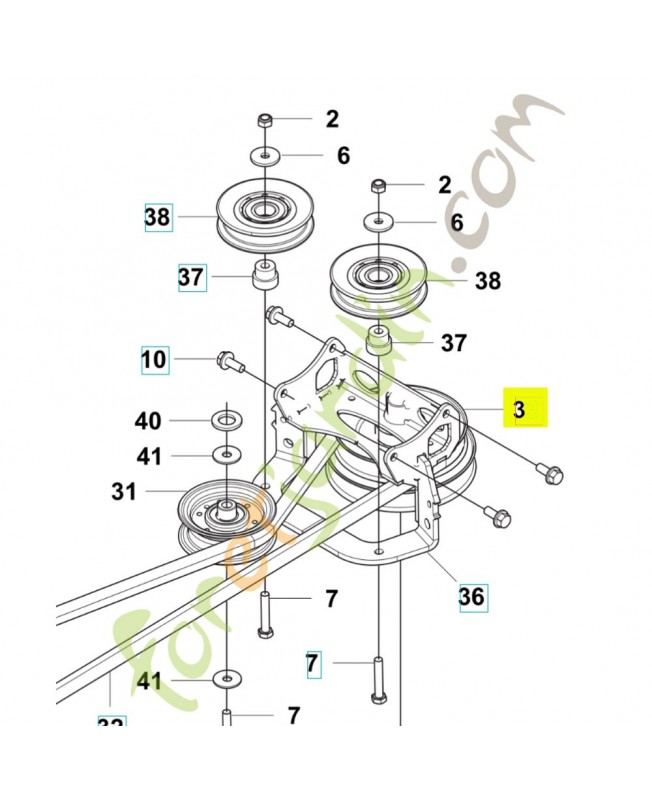 Poulie 589507401- Pièce détachée Husqvarna Poulie 589507401- Pièce détachée Husqvarna
