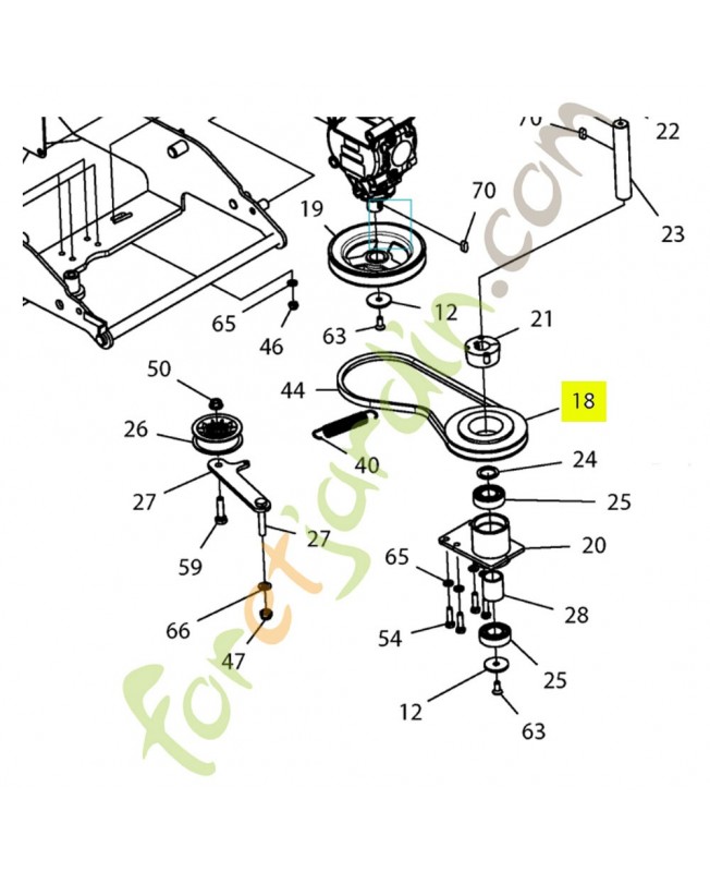Poulie 598839501 - Pièce détachée Husqvarna
