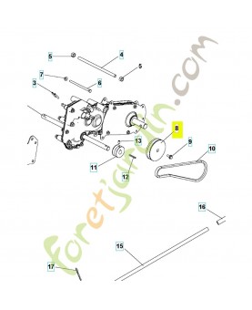 Poulie de transmission 598681301. Pièce détachée Husqvarna