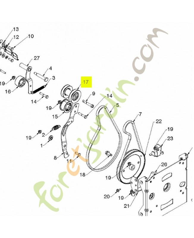 Poulie 589262203 - Pièce détachée Husqvarna