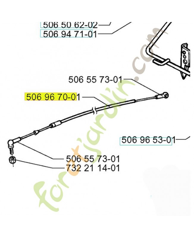Cable 535404901. Pièce de rechange Husqvarna