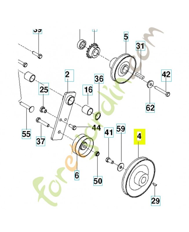 poulie 539112463 - Pièce détachée Husqvarna