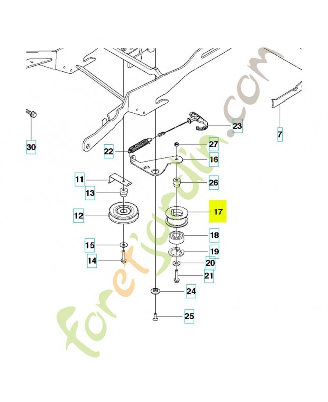 poulie 597509002 - Pièce détachée Husqvarna