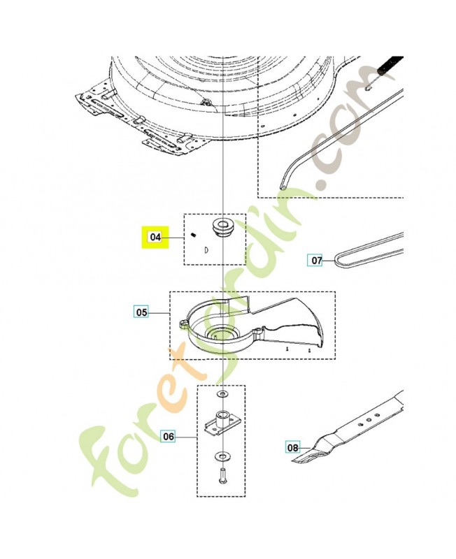 poulie 529596101 - Pièce détachée Husqvarna