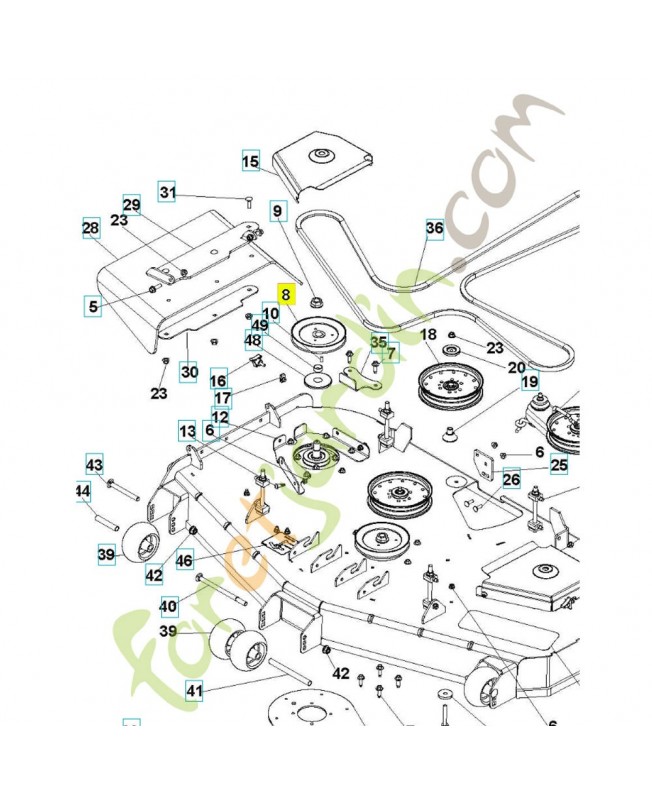 Poulie 590805101 - Pièce détachée Husqvarna