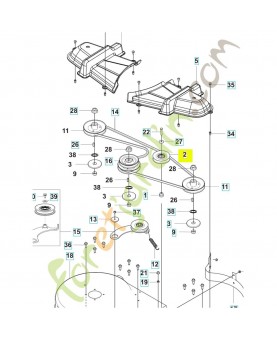 Poulie 597922601 - Pièce détachée Husqvarna
