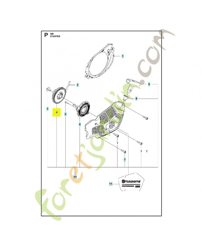 Poulie de lanceur 593245101. Pièce détachée Husqvarna