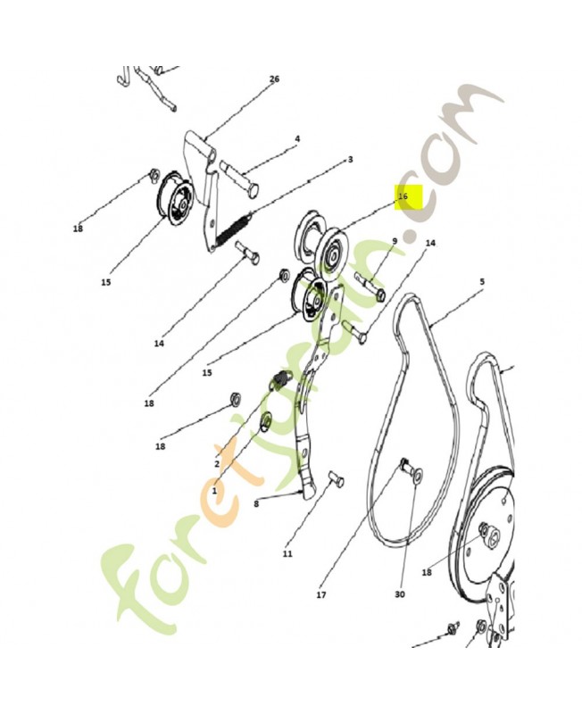 Poulie 598815602 Pièce détachée Husqvarna