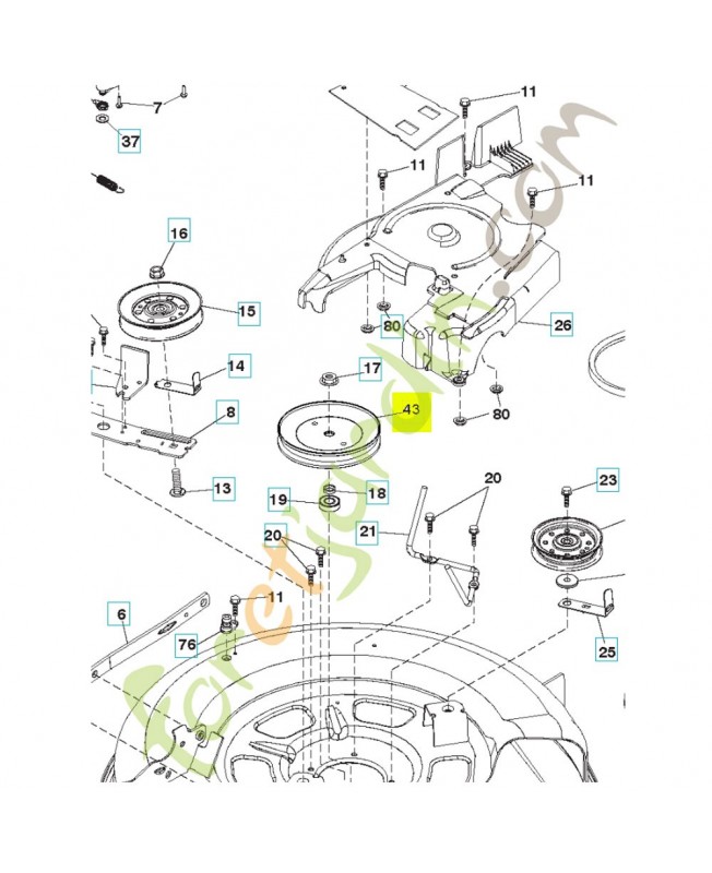 poulie 525568002 - Pièce détachée Husqvarna