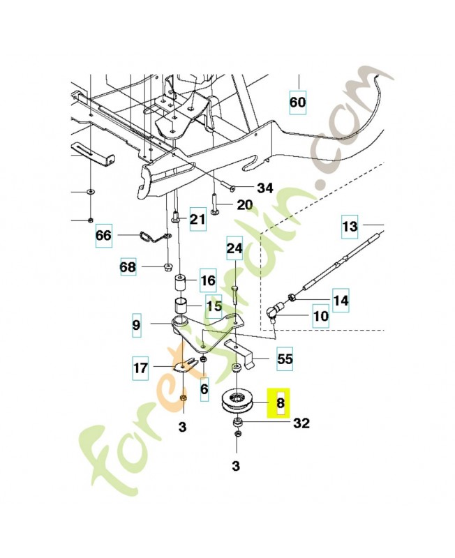 poulie 576990201- Pièce de détachée Husqvarna