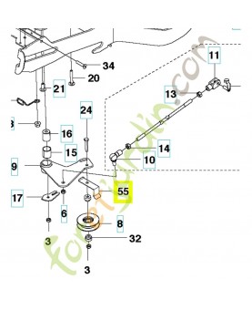 guide de courroie 578190601. Pièce de rechange Husqvarna