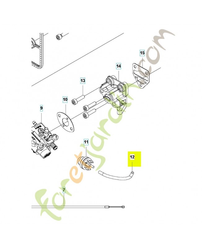 Tuyau 577050501. Pièce de rechange Husqvarna