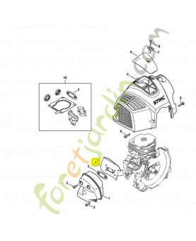 Tôle de refroidissement 4148-141-3201. Pièce détachée Stihl / Vicking