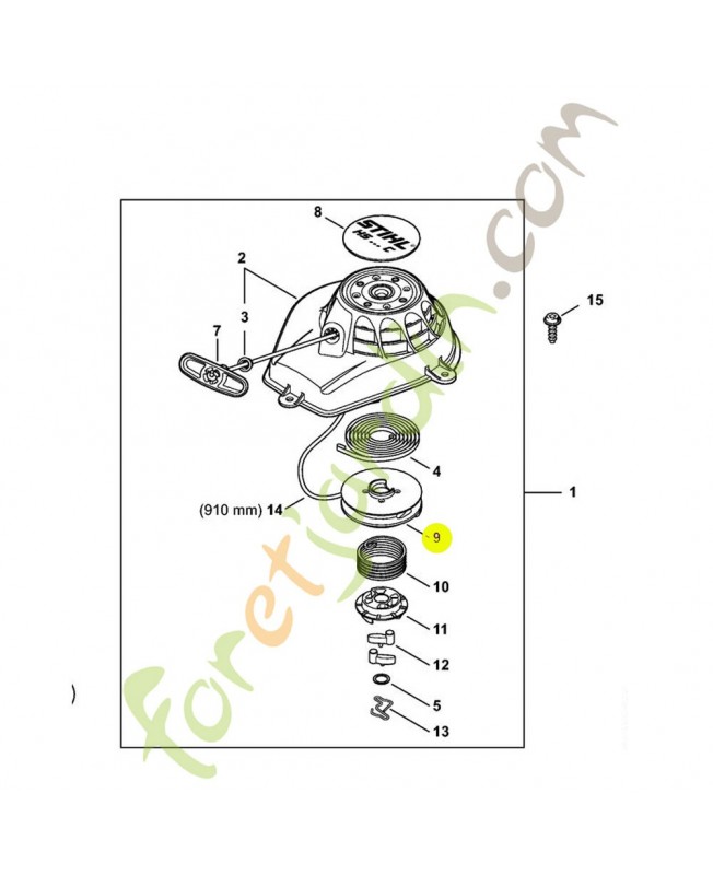 Poulie a cable 4237-195-0401. Pièce de rechange Sithl / Vicking