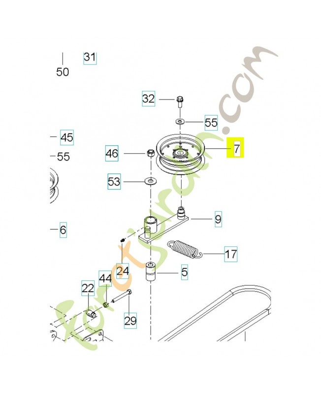 poulie 589766102 - Pièce détachée Husqvarna
