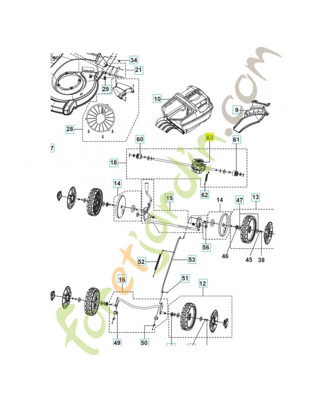 Poulie 536066801- Pièce détachée Husqvarna