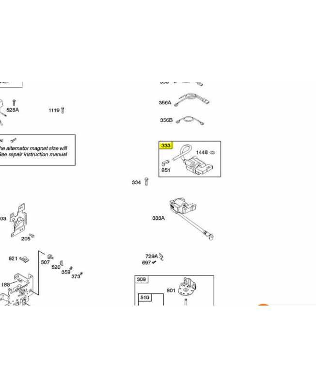 Bobine d'allumage 595304 Briggs & Stratton