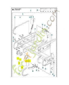Guide chaine 544103703. Pièce de rechange Husqvarna