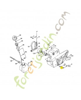 Circlip 13x1 Stihl réf. 9455-621-1300. Pièce de rechange Stihl