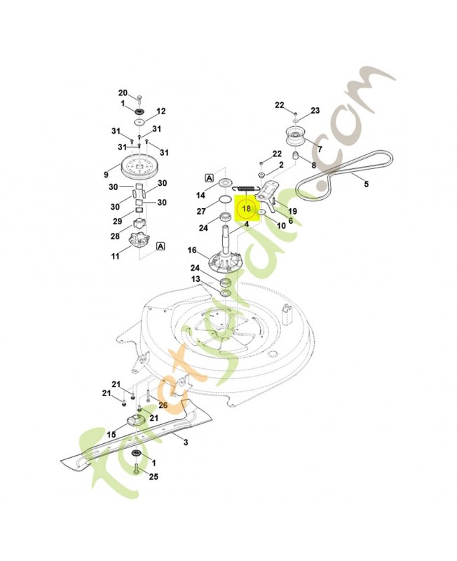 Ressort de tension 6140-764-1610. Pièce détachée Stihl / Vicking