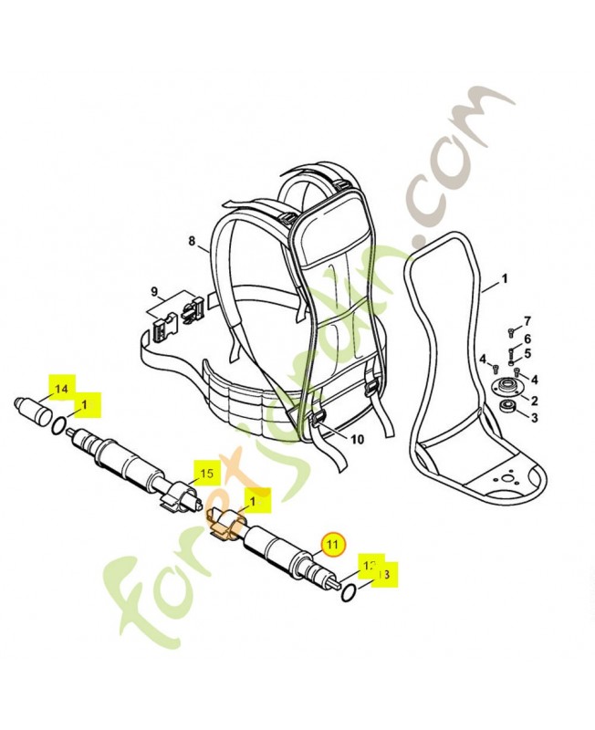 Flexible complet  fr85/380/450 référence 4128-710-3000. Pièce de rechange Sithl / Vicking