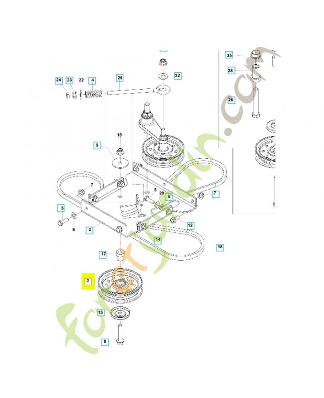 Poulie 596739801 - Pièce détachée Husqvarna