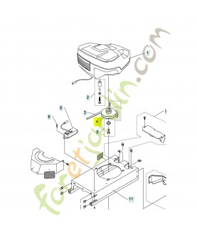 Poulie 597764102- Pièce détachée Husqvarna