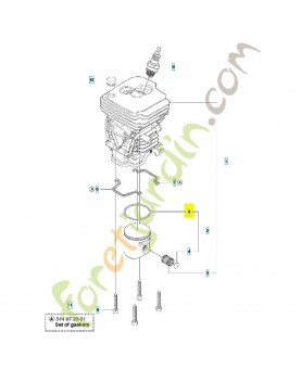 Segment de piston 544088701. Pièce de rechange Husqvarna