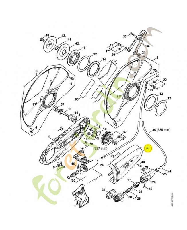 Piece de protection ts 420 4238-700-8109. Pièce de rechange Sithl / Vicking
