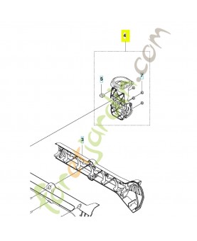 Support de guidon 591471501. Pièce détachée Husqvarna