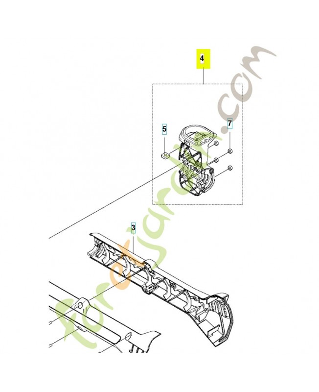 Support de guidon 591471501. Pièce détachée Husqvarna Support de guidon 591471501. Pièce détachée Husqvarna