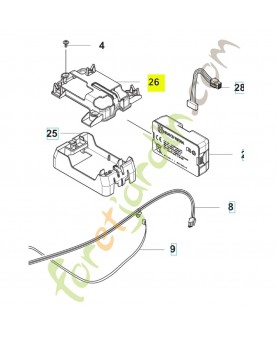 Support de batterie 593252901. Pièce détachée Husqvarna
