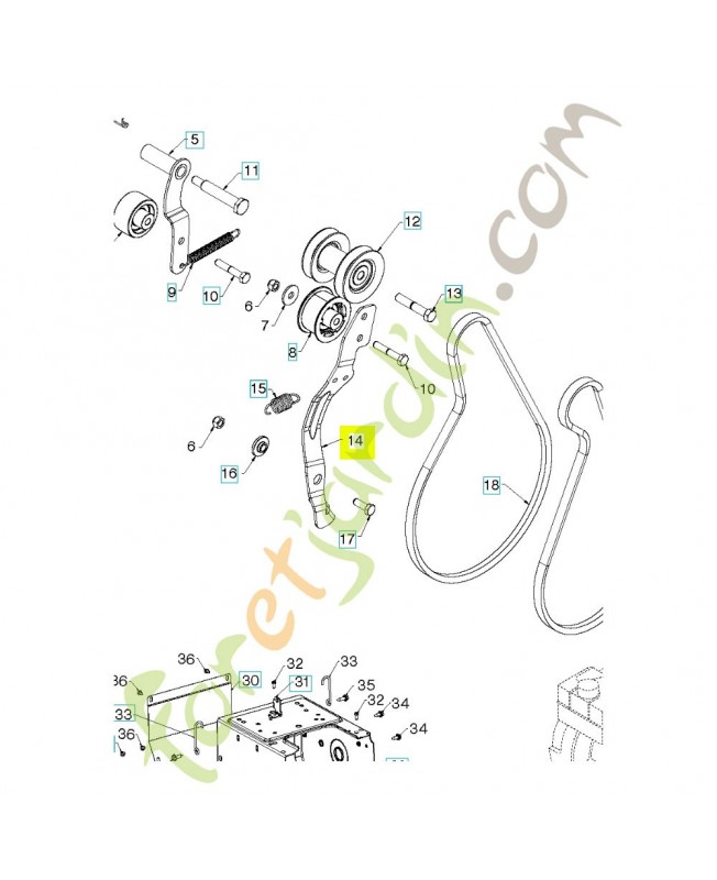 Support 580831106. Pièce détachée Husqvarna