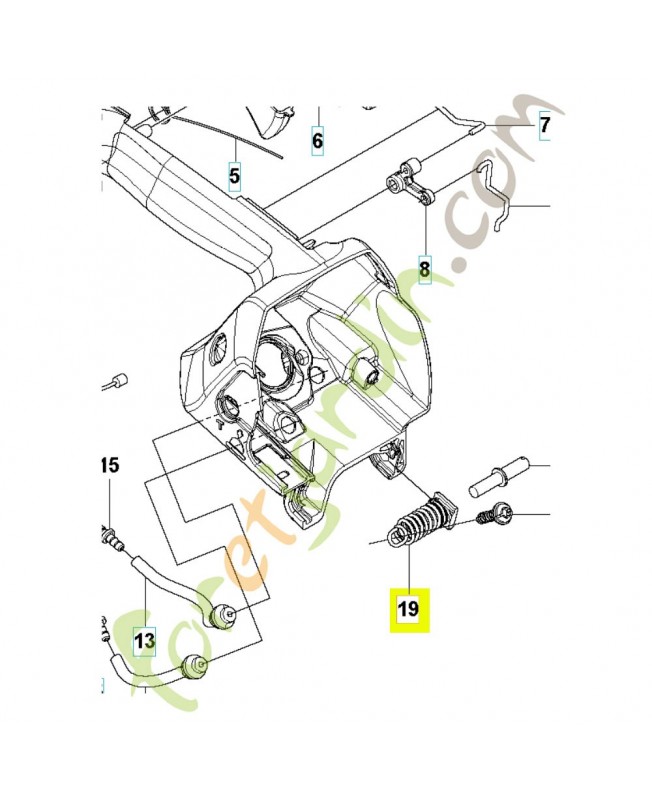 Anti vibration élément 588989201. Pièce détachée Husqvarna