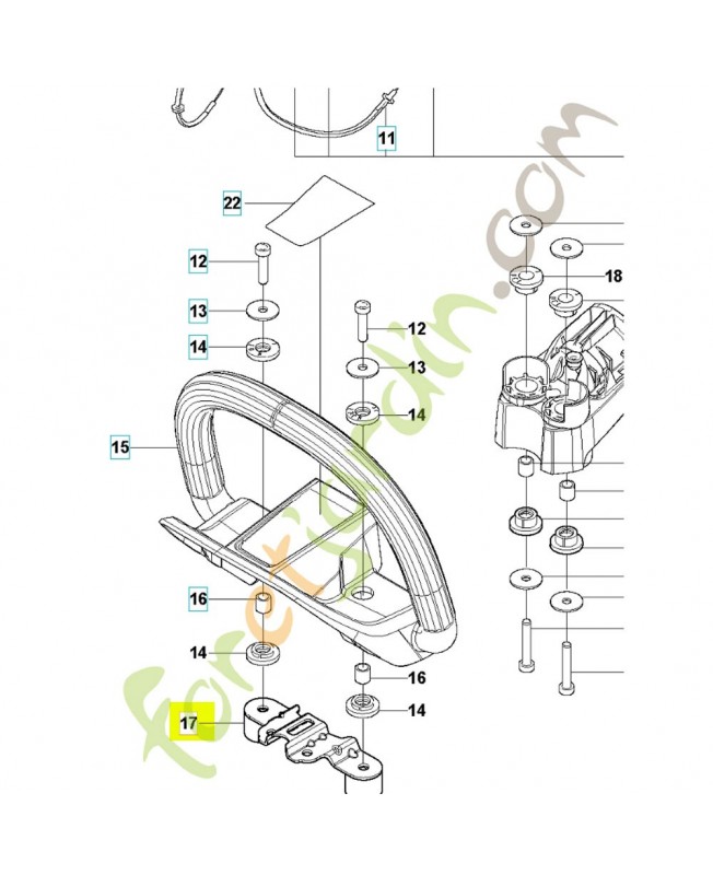 Support 593324001. Pièce détachée Husqvarna Support 593324001. Pièce détachée Husqvarna